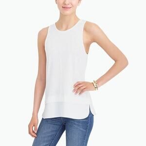 J Crew Small Drapey Silky Hem Sleeveless Top